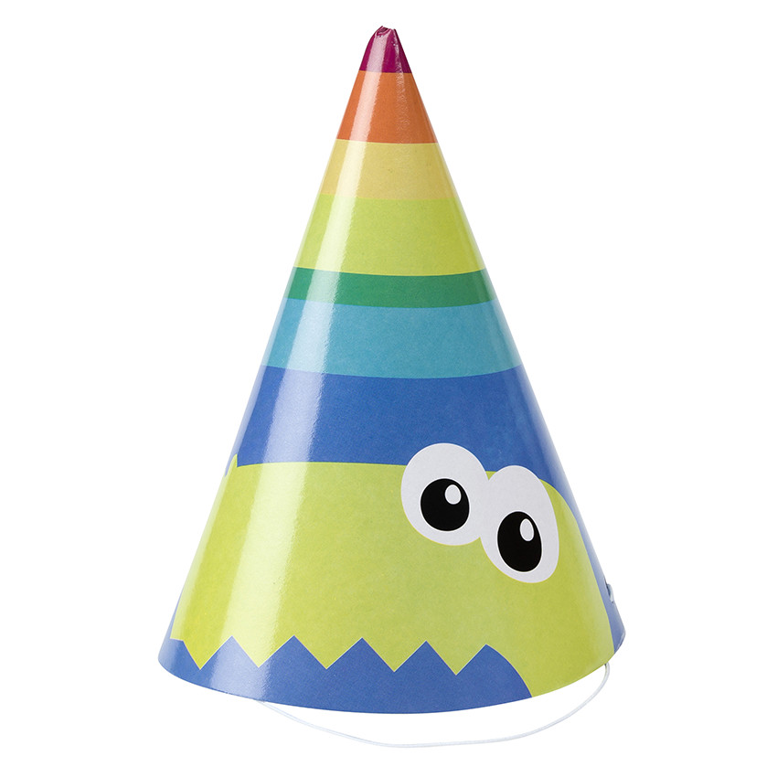 Lot de 10 chapeaux d'anniversaire en carton motif Dragon 