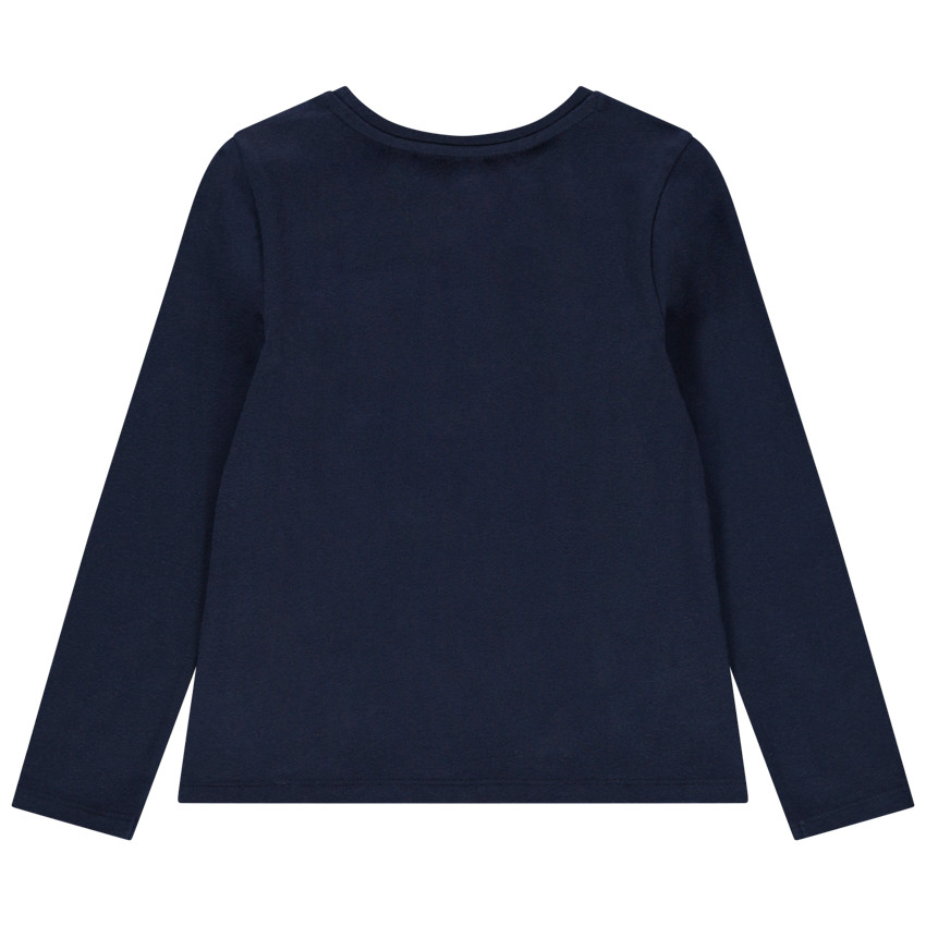 T-shirt manches longues en jersey à rayures et motif brillant 