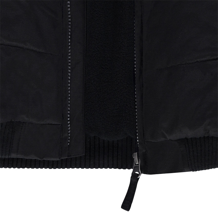 Doudoune doublée micropolaire avec capuche amovible 