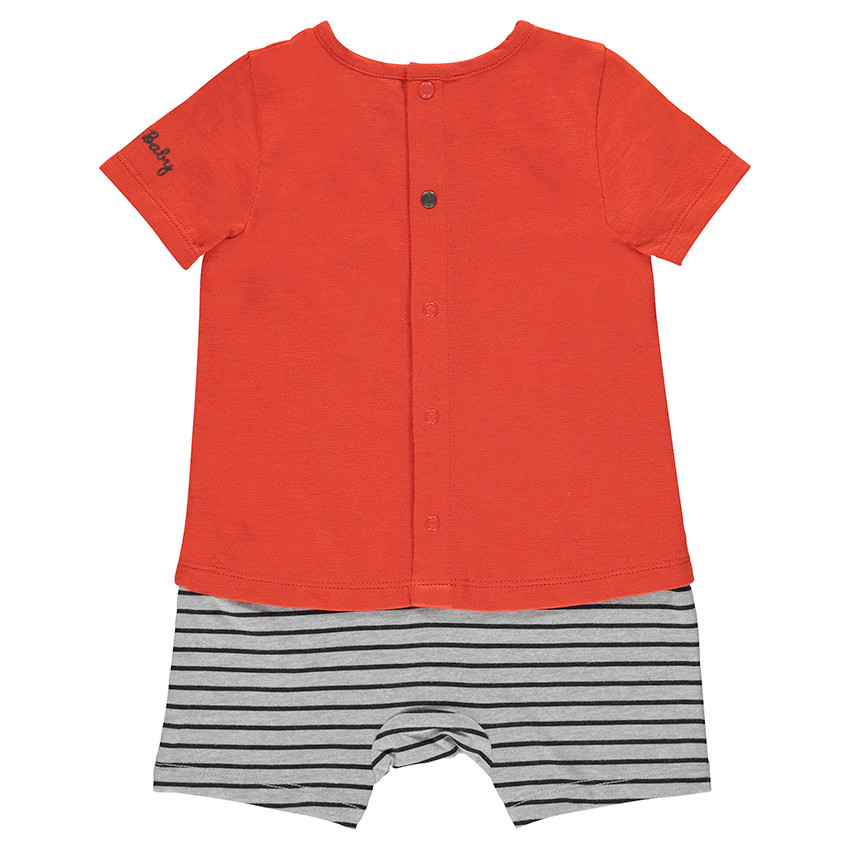 Combinaison courte effet 2 en 1 avec print Smiley 