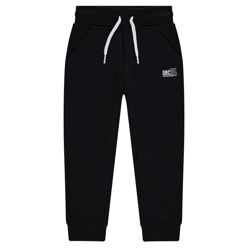 Pantalon de jogging en molleton chiné avec print logo 