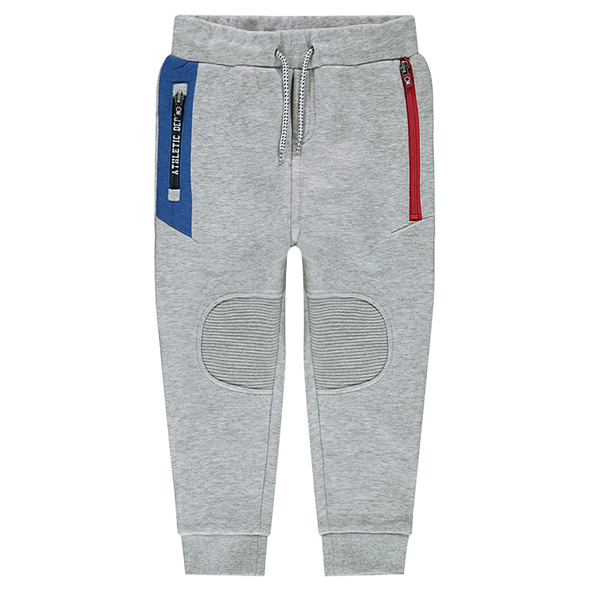 Pantalon de jogging en molleton avec poches zippées contrastées 