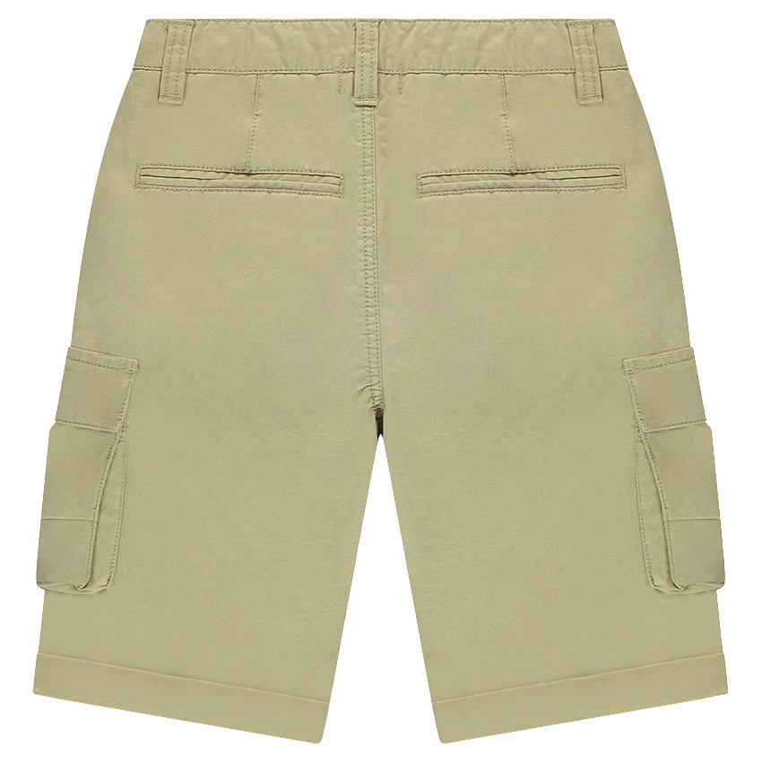 Junior - Bermuda en twill effet crinkle avec poches 