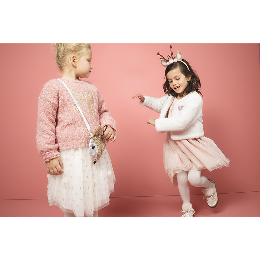 Veste courte en fausse fourrure 