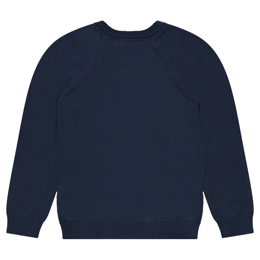 Junior - Pull en tricot ottoman avec col esprit tunisien 