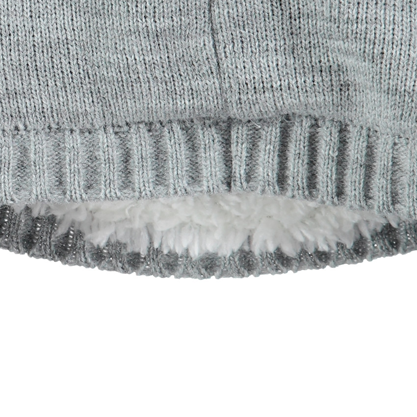 Ensemble Bonnet péruvien motif panda avec moufles en tricot 