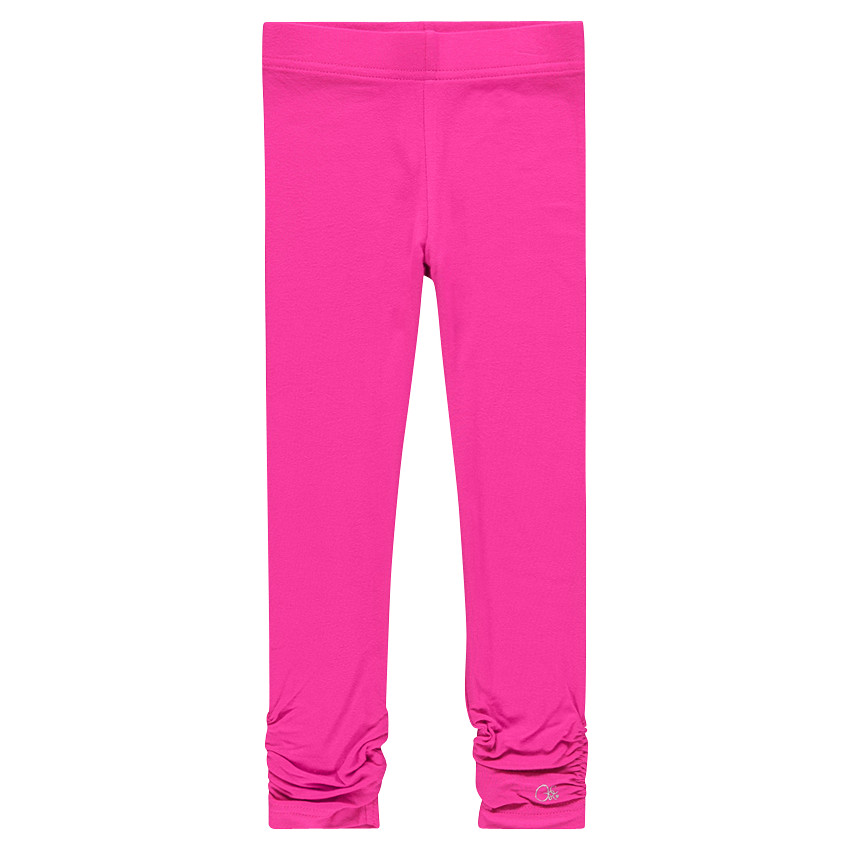 Junior - Legging long uni avec fronces fantaisie 