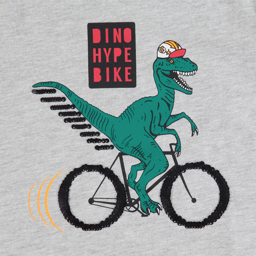 T-shirt manches longues en jersey avec dino printé 