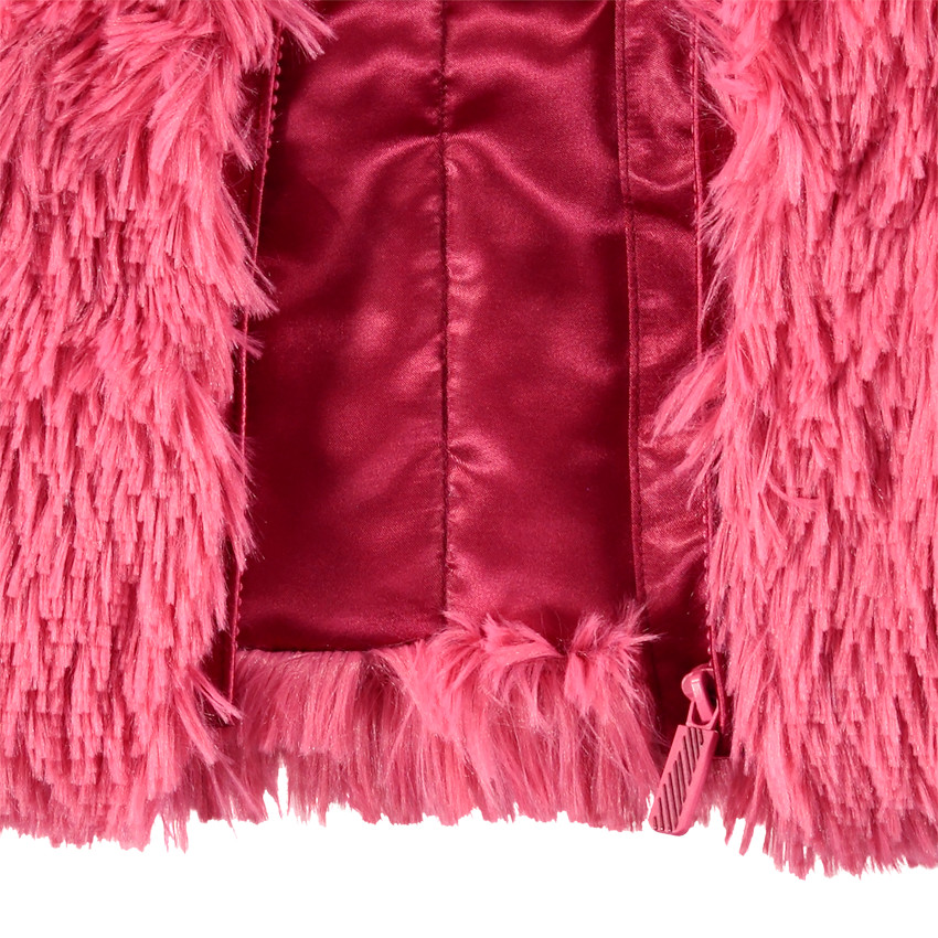 Gilet sans manches en fausse fourrure à ceinture ajustable 