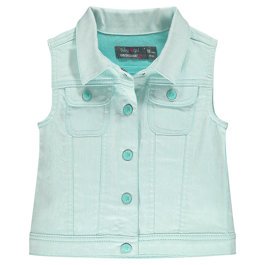 Veste en twill fluo sans manches  