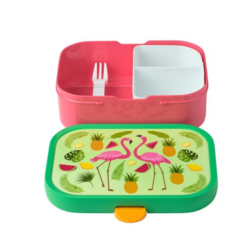 Pack gourde 400ml + Boîte 750ml - Flamant rose 