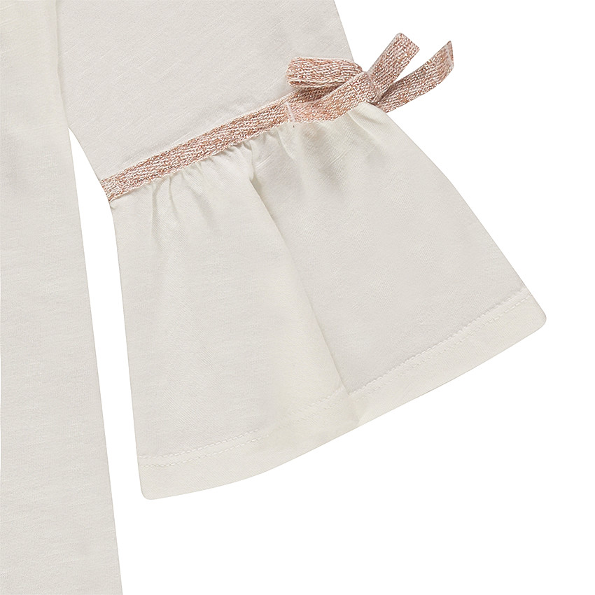 Junior - Tee-shirt à manches volantées et papillon en sequins 