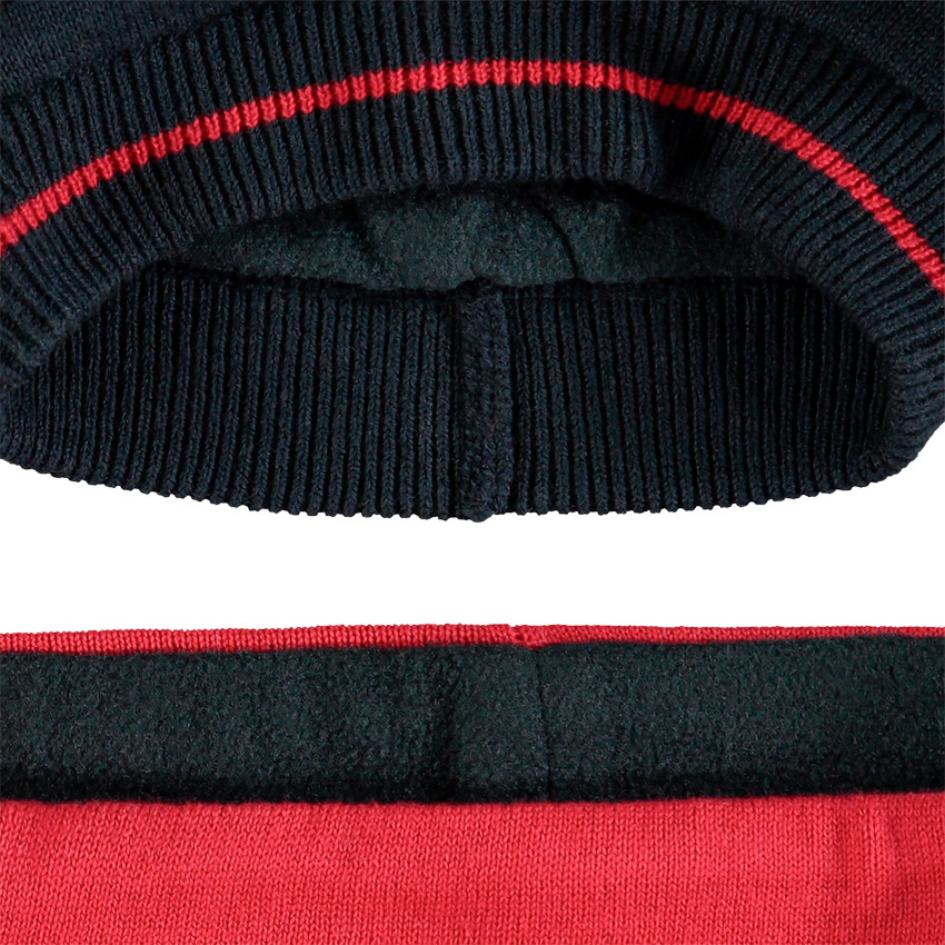 Bonnet et snood en tricot doublés polaire 