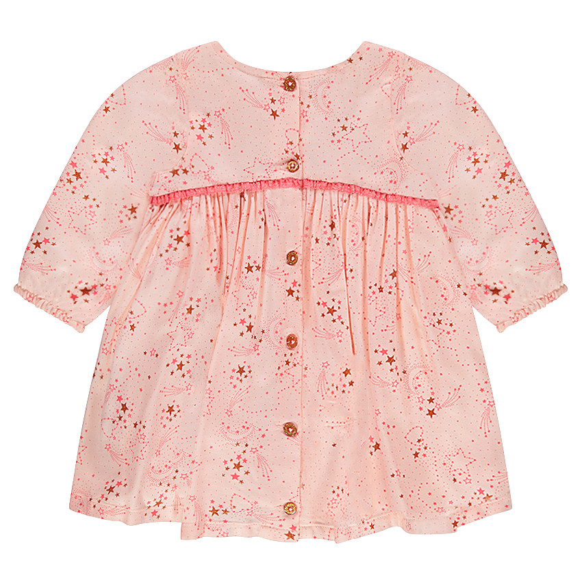 Robe manches longues avec étoiles all-over 