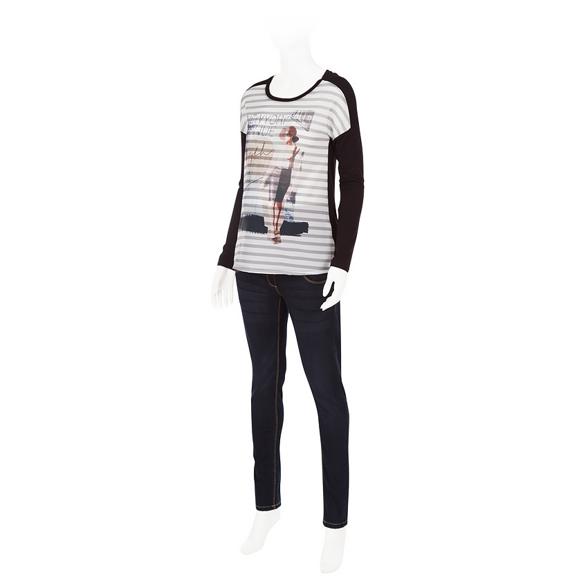 Tee-shirt manches longues de grossesse print sublimation 