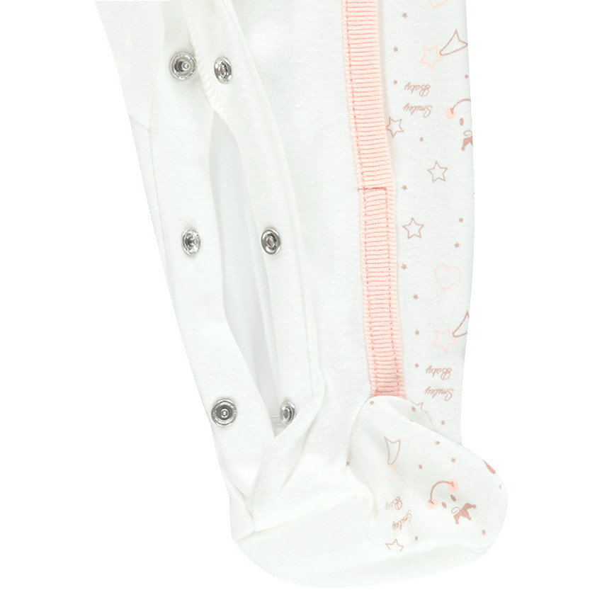 Dors-bien en jersey interlock avec print Smiley Baby 