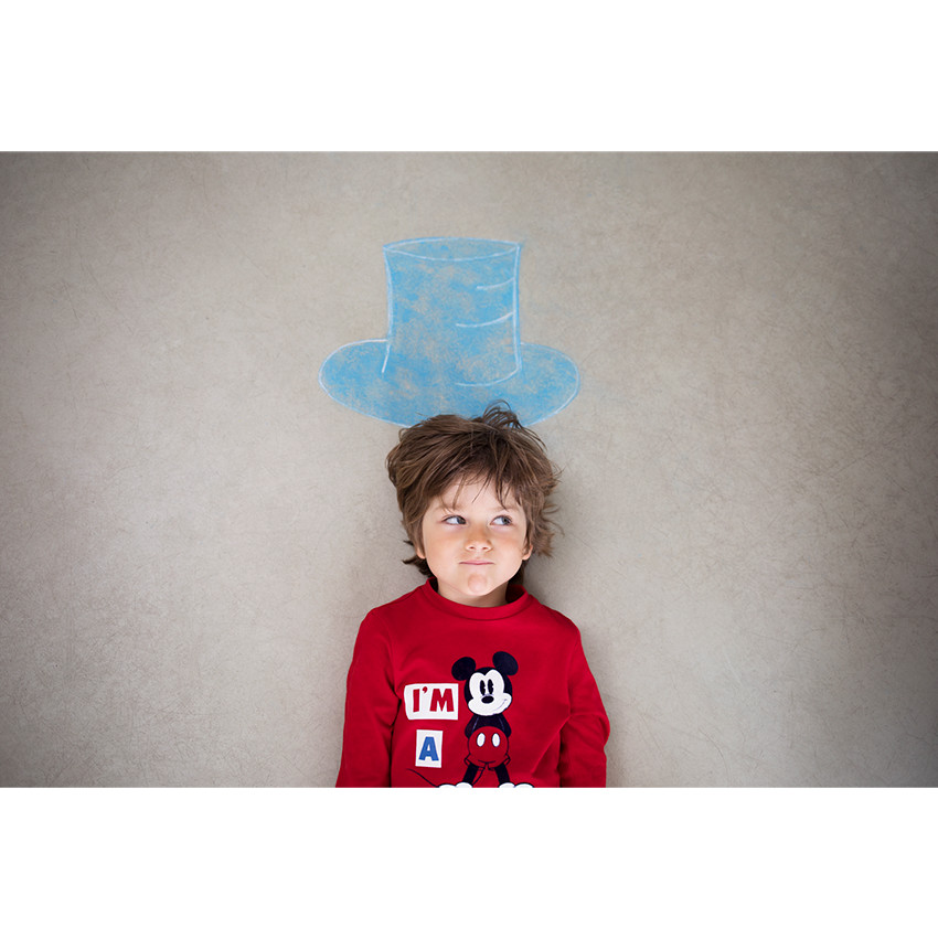 Tee-shirt manches longues en jersey avec print Disney Mickey 