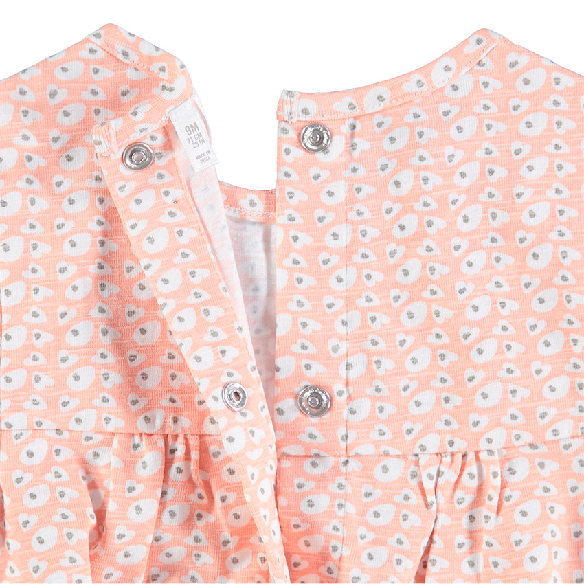 Ensemble avec tunique imprimée all-over, gilet uni et pantalon 