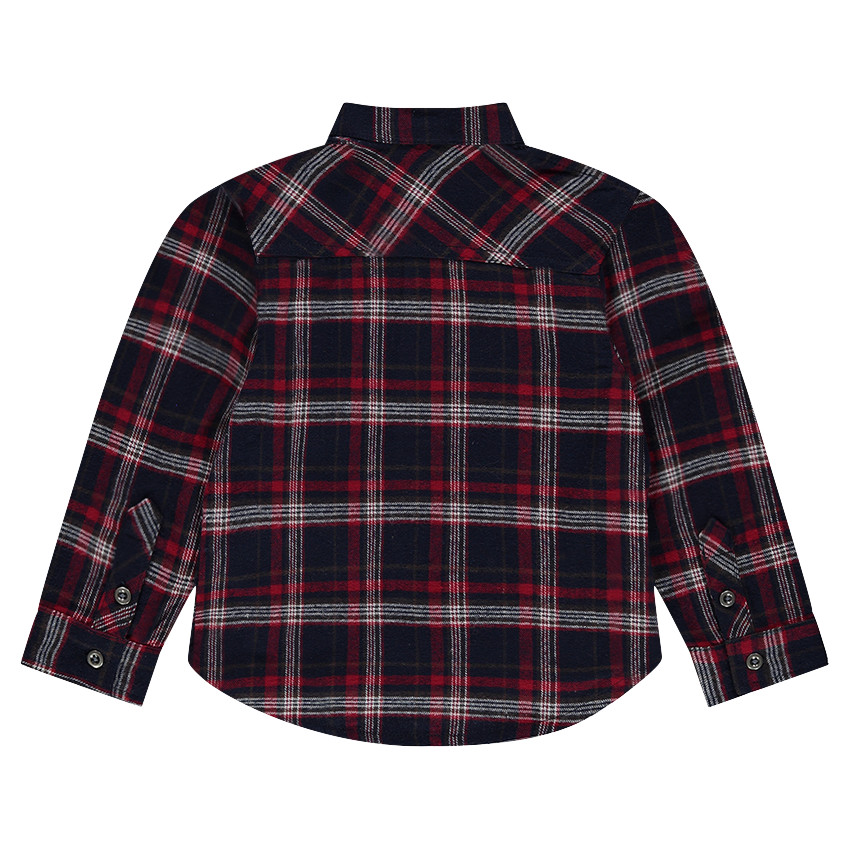 Chemise manches longues en flanelle à carreaux 