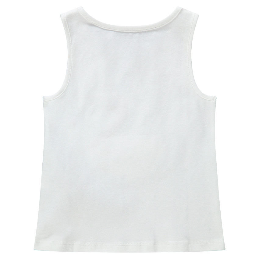 Débardeur uni avec cygne brodé 