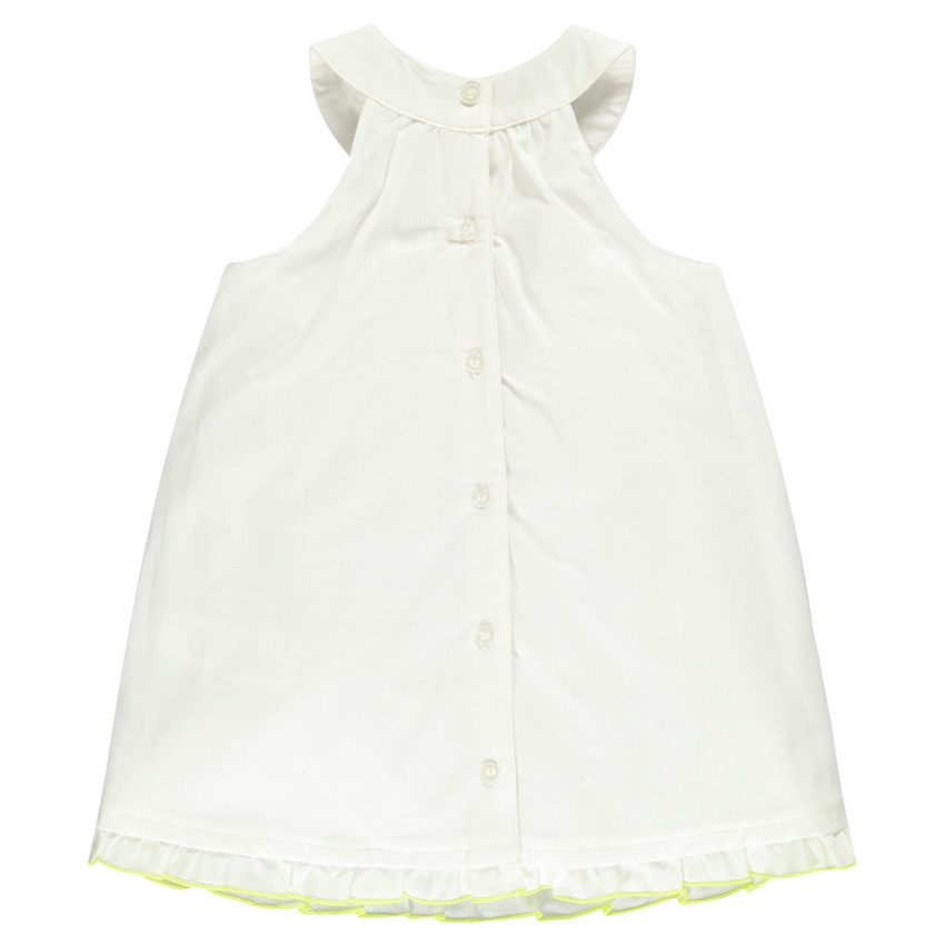 Robe naissance sans manches avec prints fleurs 