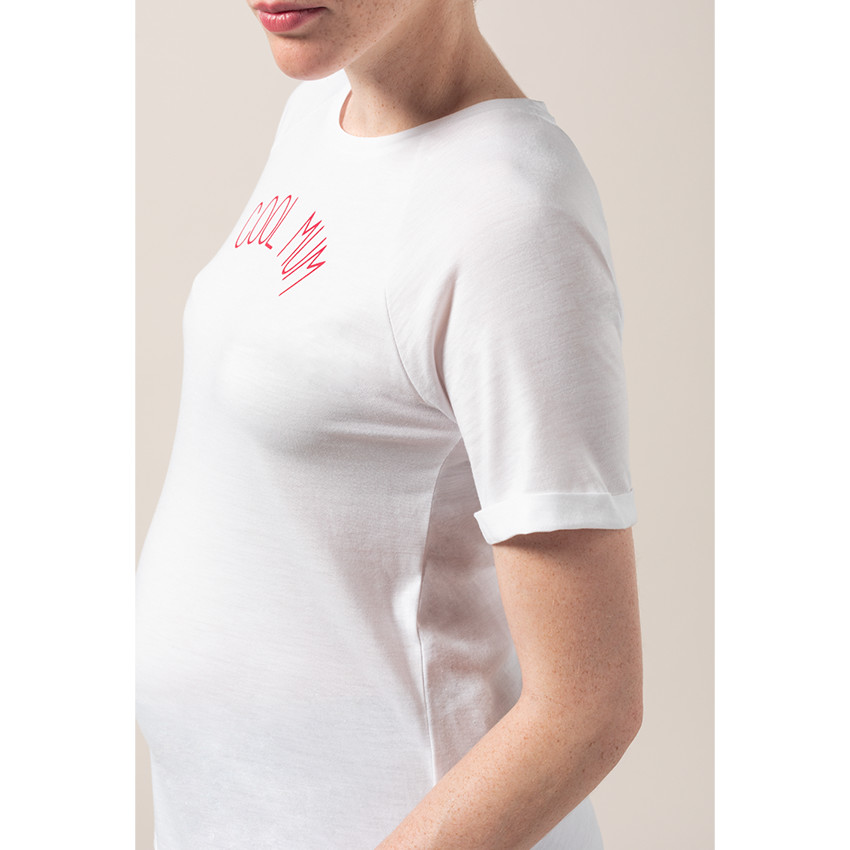 T-shirt manches courtes de grossesse à message printé 