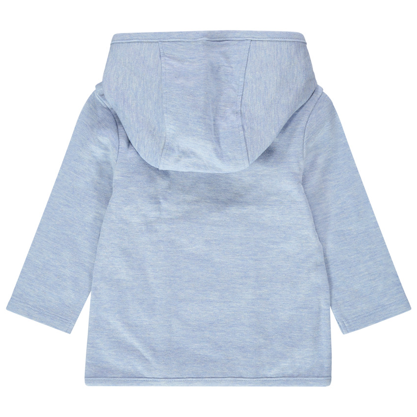 Gilet à capuche chiné avec doublure étoilée et éléphant patché 