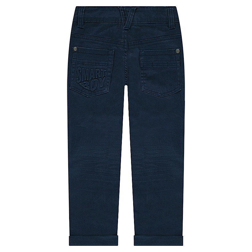 Pantalon effet crinkle avec poche à inscription reliéfée 