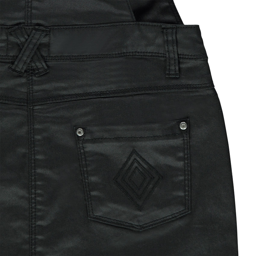 Junior - Robe salopette en twill enduit 