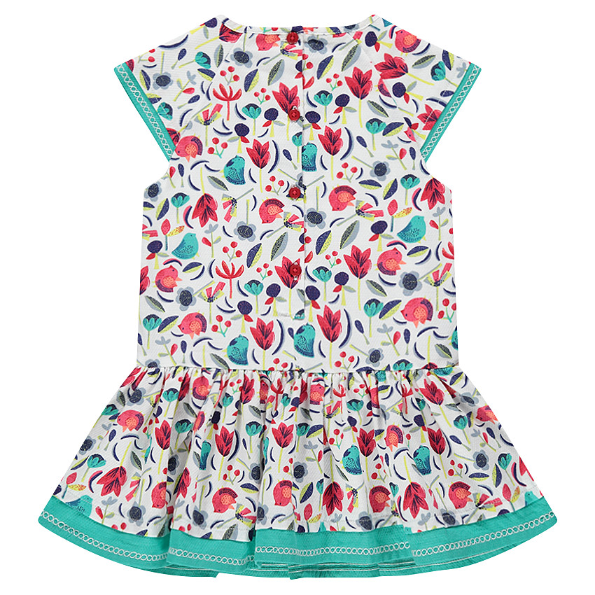 Robe manches courtes imprimée fantaisie 