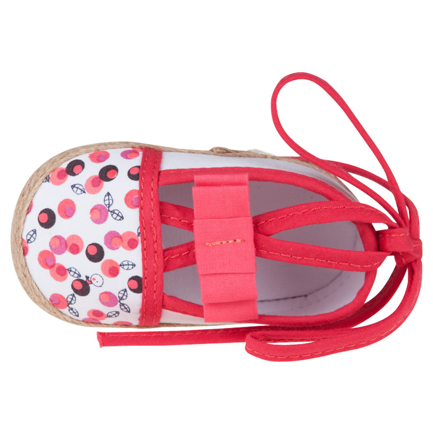 Espadrilles en toile avec noeud et imprimé fantaisie 