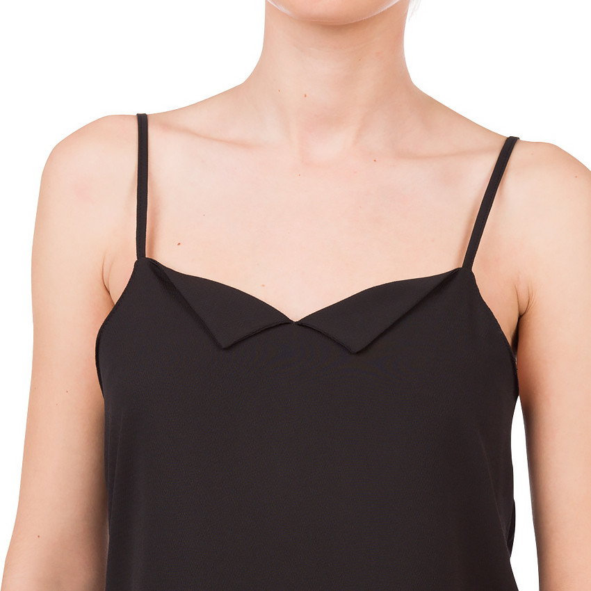 Top de grossesse en crêpe à col fantaisie 