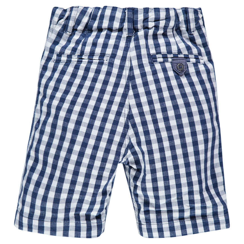 Bermuda en coton à carreaux style vichy  