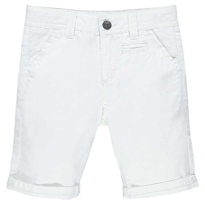 Bermuda uni en coton et lin 