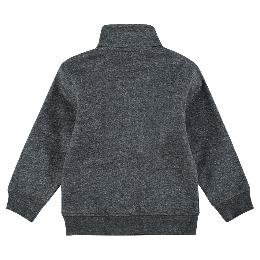 Gilet en molleton avec ouverture en biais et poches zippées 