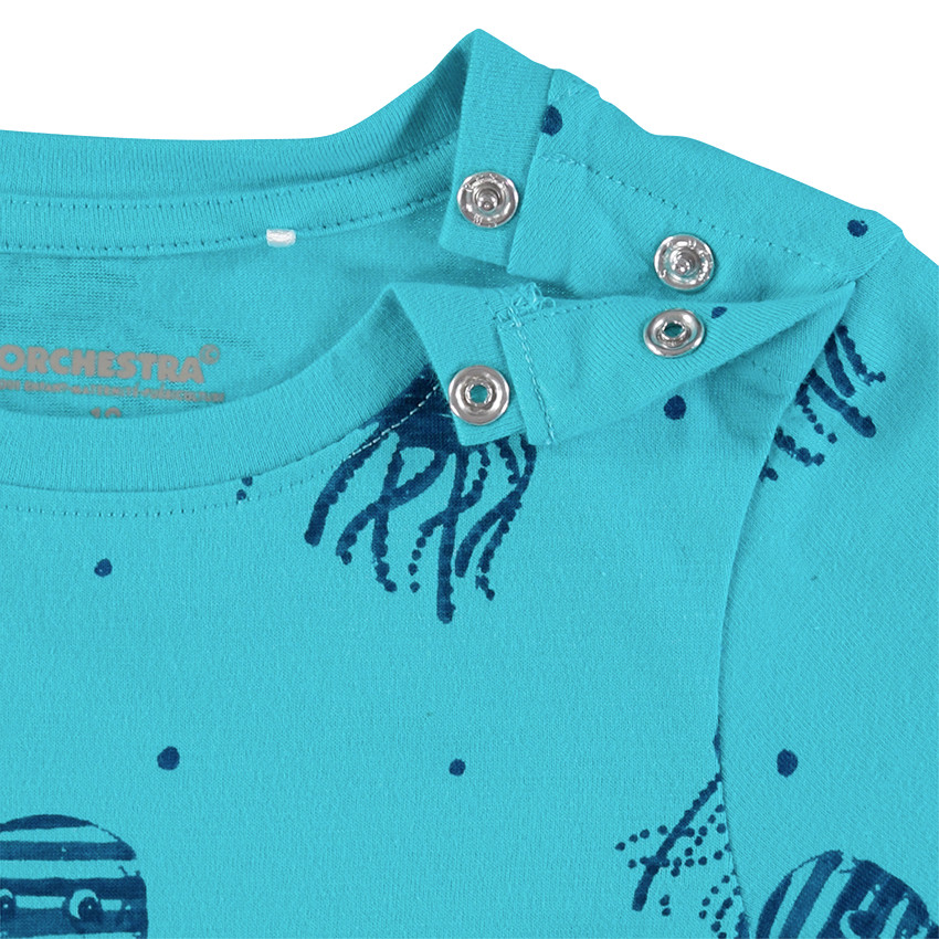 Tee-shirt manches courtes avec imprimés fantaisie all-over 