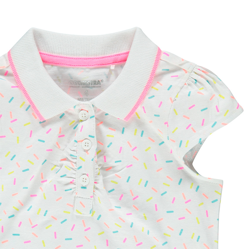 Polo manches courtes en jersey avec motif graphique all-over 