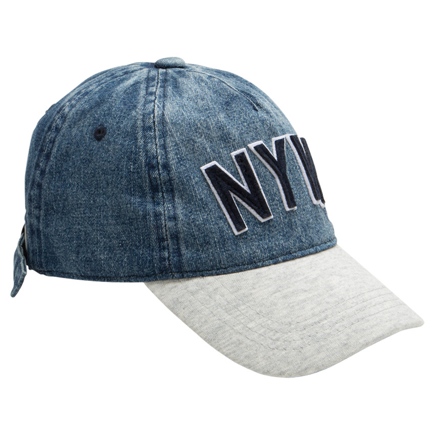 Junior - Casquette en denim like et molleton avec lettres patchées 