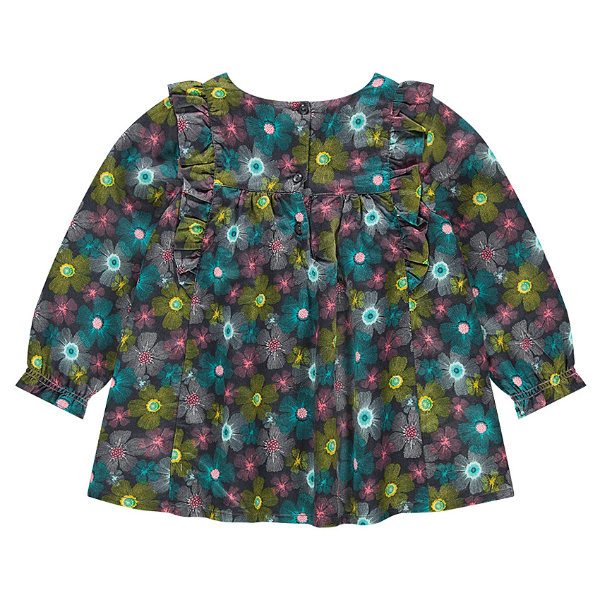 Tunique volantée à fleurs all-over 