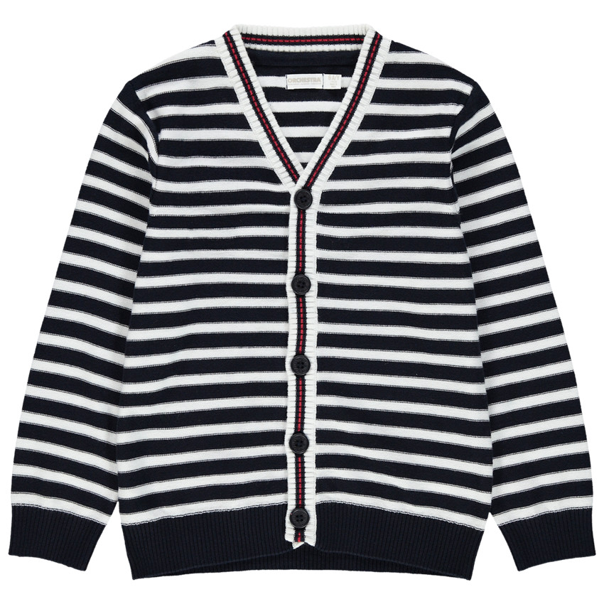 Gilet en tricot à rayures jacquard all-over 