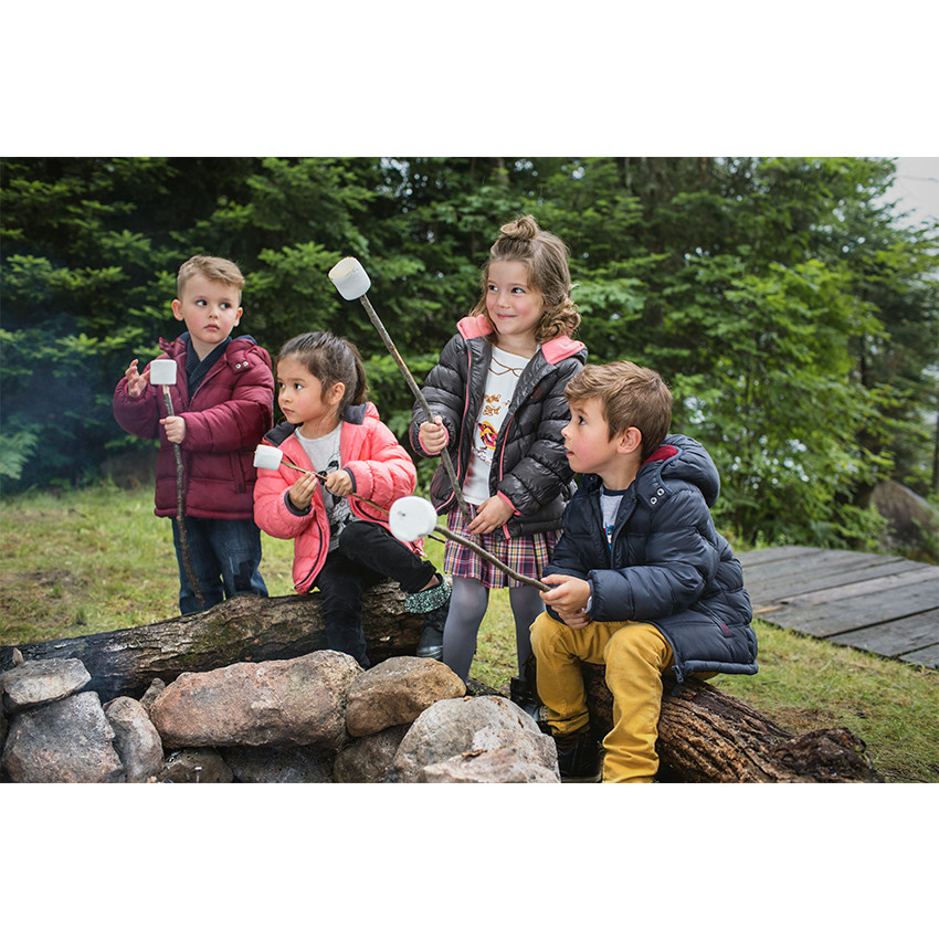 Doudoune matelassée ouatinée à capuche doublée micropolaire 