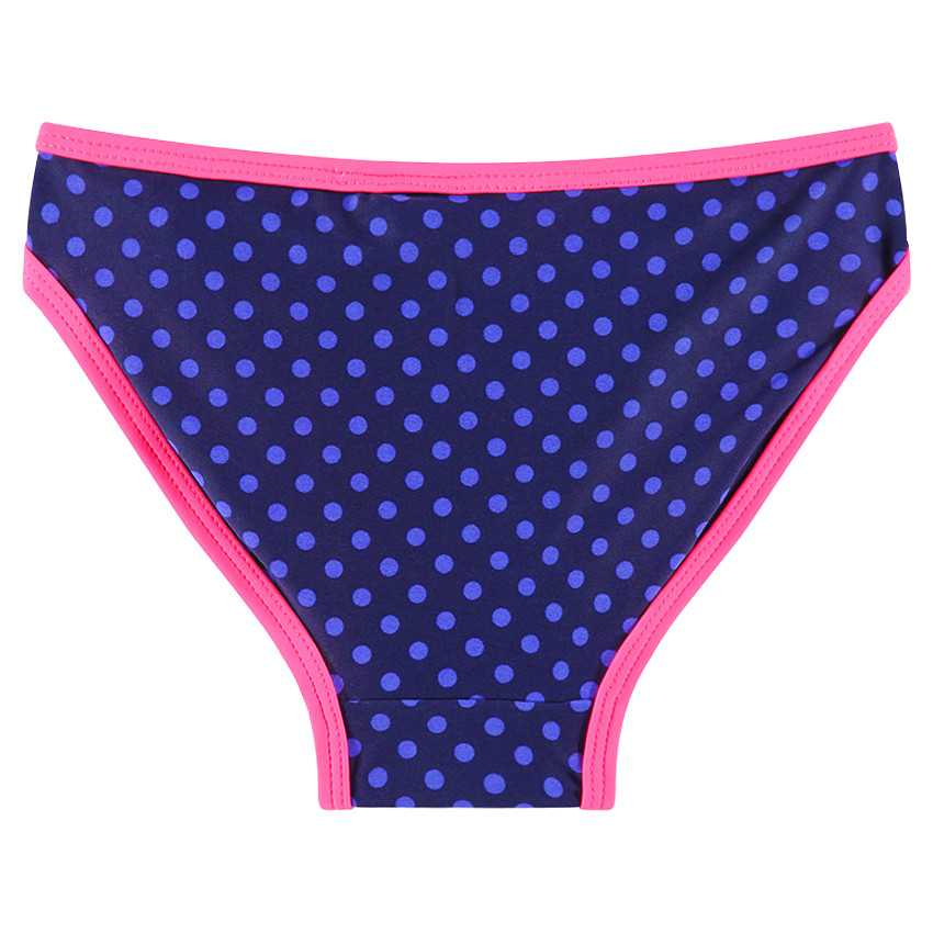Maillot de bain 2 pièces forme bandeau imprimé pois 