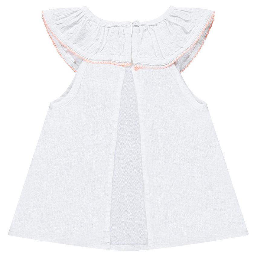 Top en voile de coton armuré avec badges patchés 