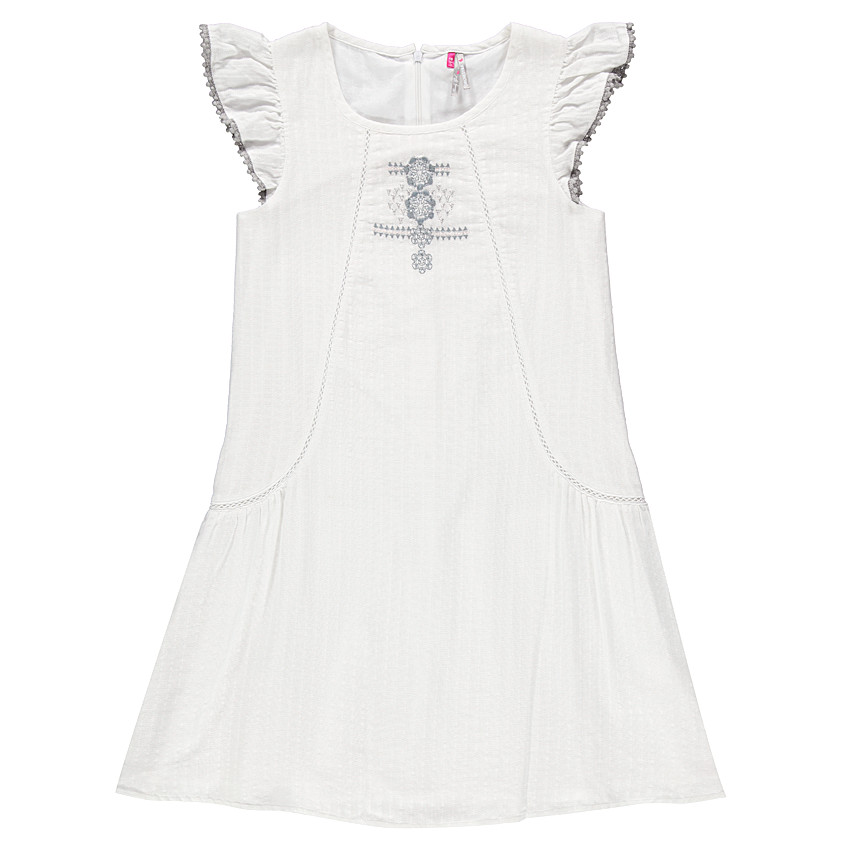 Robe en toile fantaisie brodée 