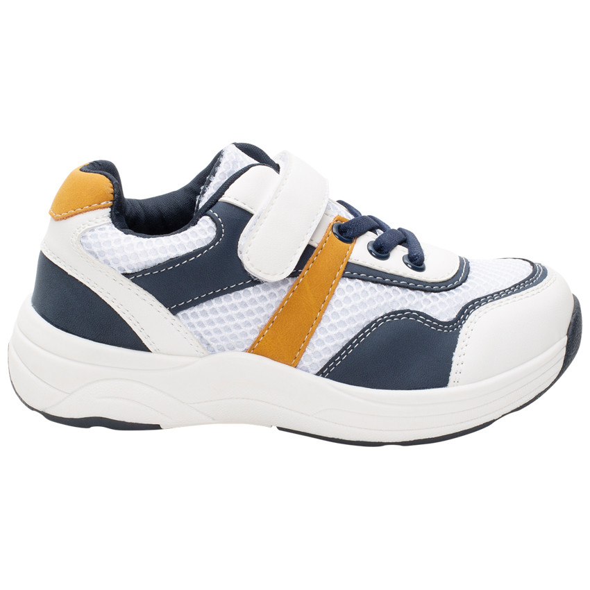 Baskets de sport en mesh à lacets et scratch 