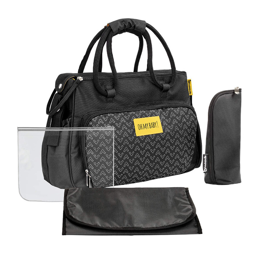 Sac à langer Boho - Noir 