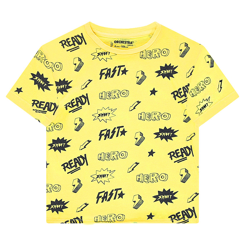Tee-shirt manches courtes en jersey avec imprimé fantaisie all-over 