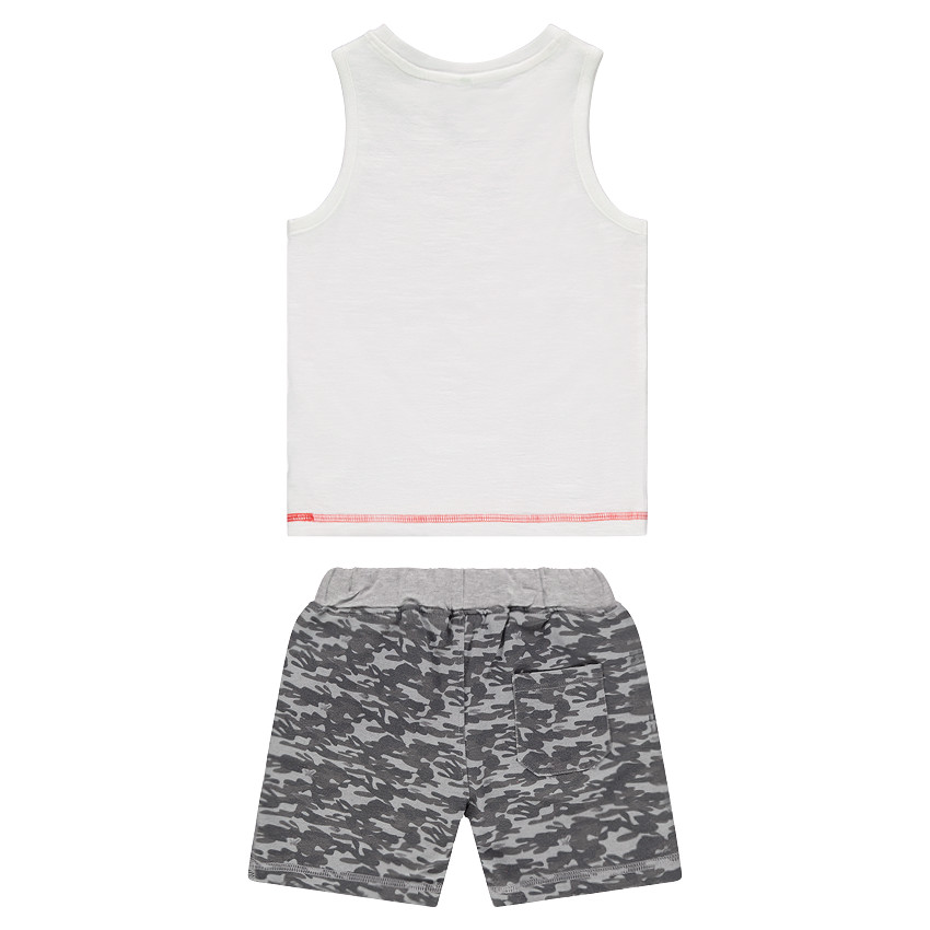 Ensemble de plage avec débardeur print Batman et bermuda army 