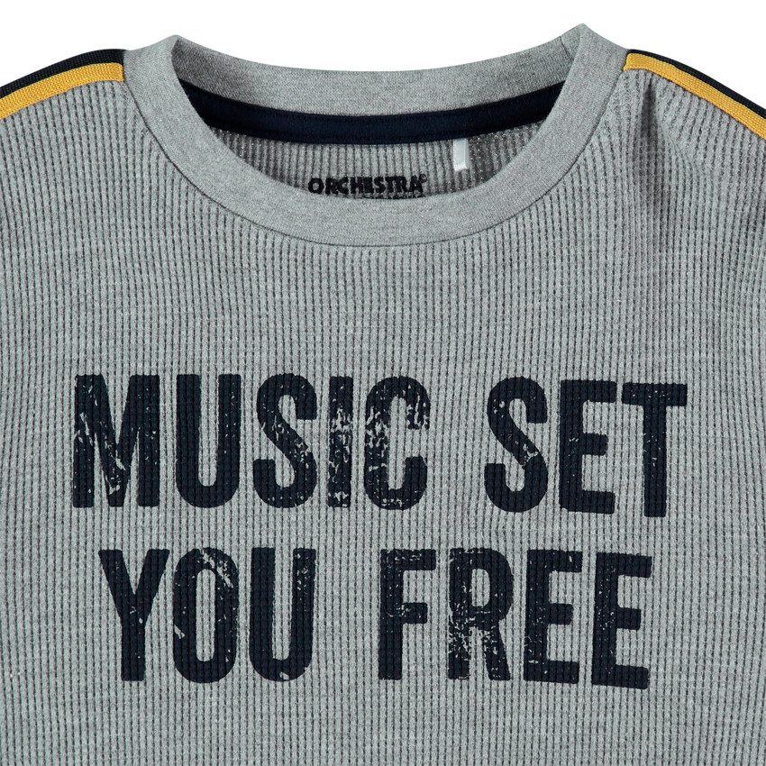 T-shirt manches longues à message printé 