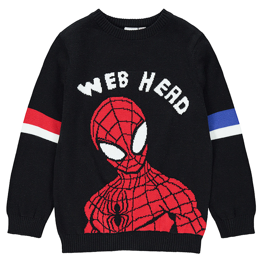 Pull en tricot avec Marvel Spiderman en jacquard 